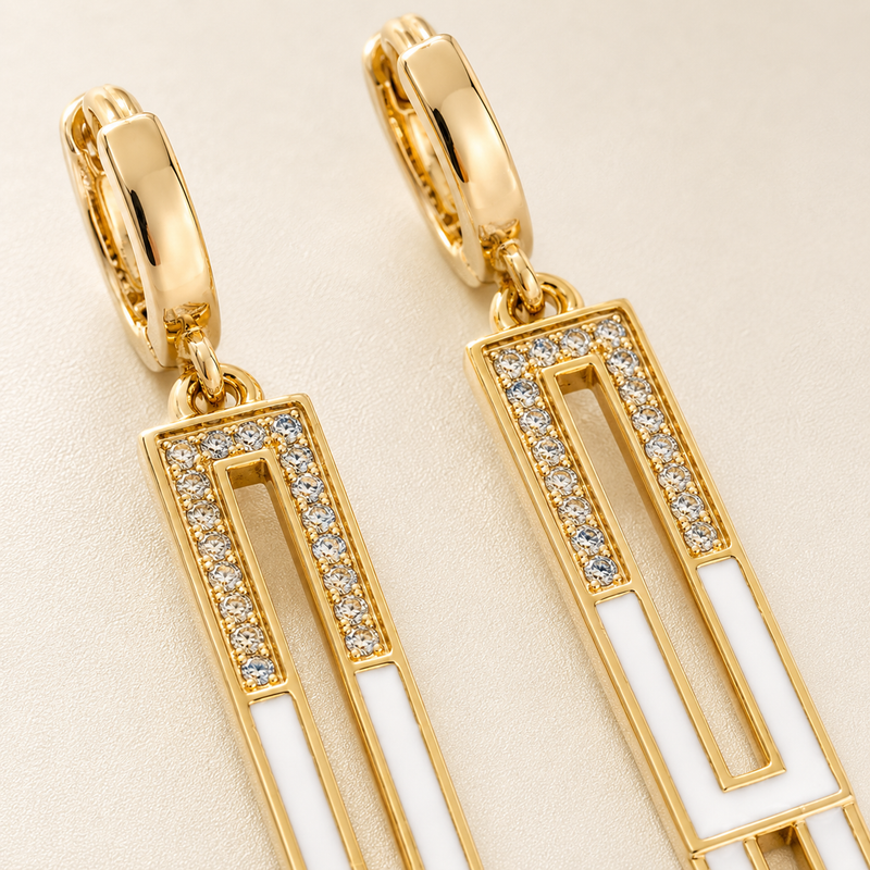 Celestia Geo Drop Earrings