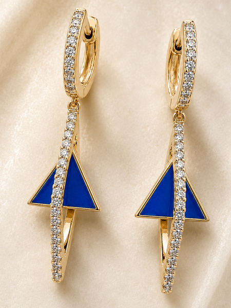Azure Prism Drop Earrings
