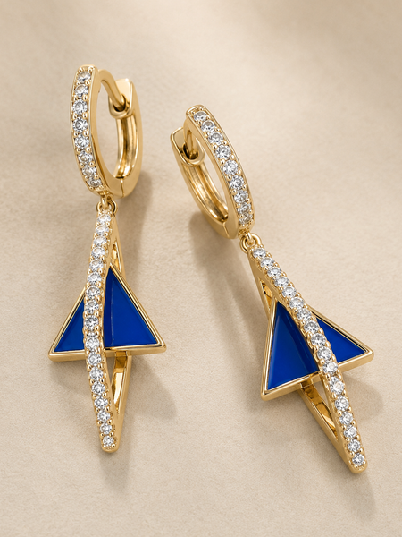 Azure Prism Drop Earrings