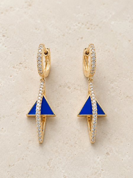 Azure Prism Drop Earrings
