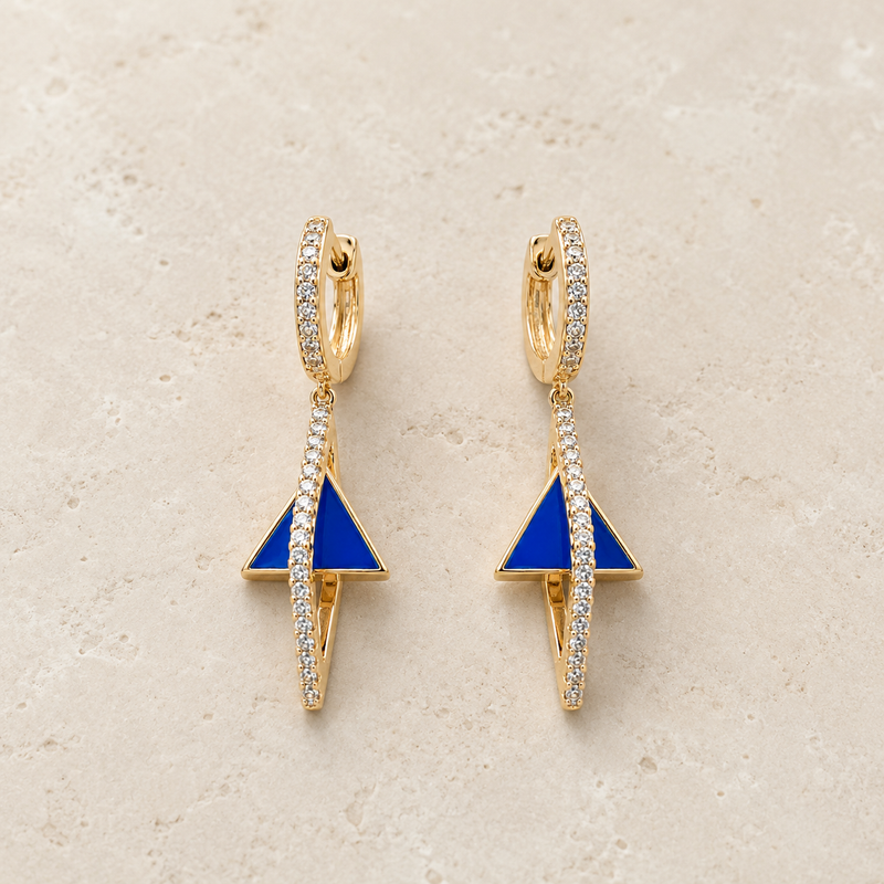 Azure Prism Drop Earrings