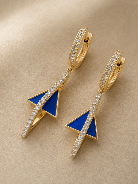 Azure Prism Drop Earrings