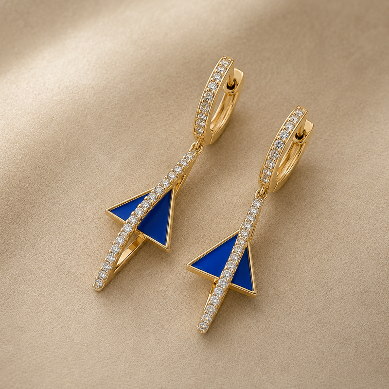 Azure Prism Drop Earrings