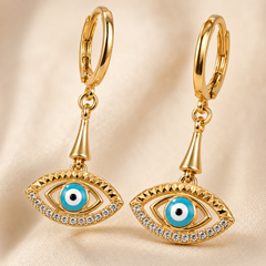 Celeste Evil Eye Drop Earrings