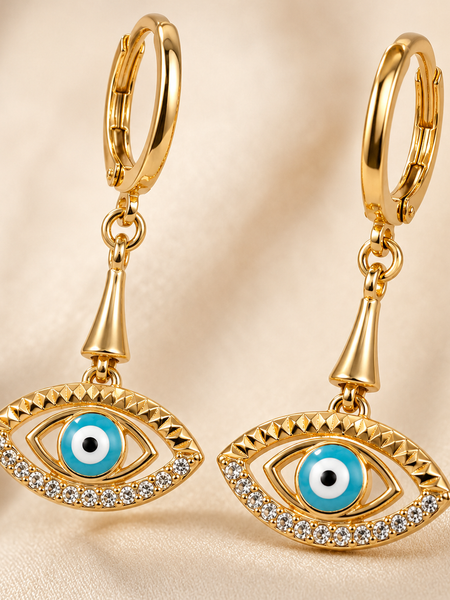 Celeste Evil Eye Drop Earrings