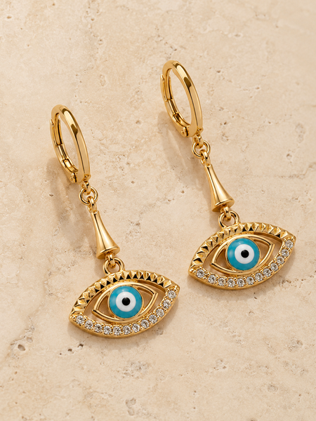 Celeste Evil Eye Drop Earrings