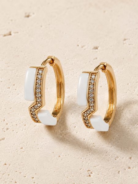 Luna Pearl Curve Hoops