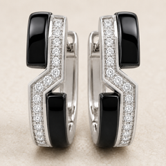 Luna Noir Curve Hoops