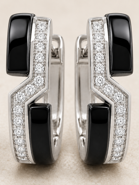 Luna Noir Curve Hoops