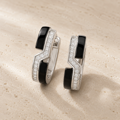 Luna Noir Curve Hoops