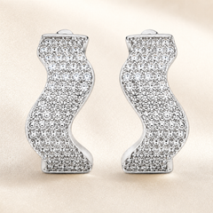 Starlit Wave Huggie Earrings