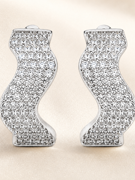 Starlit Wave Huggie Earrings