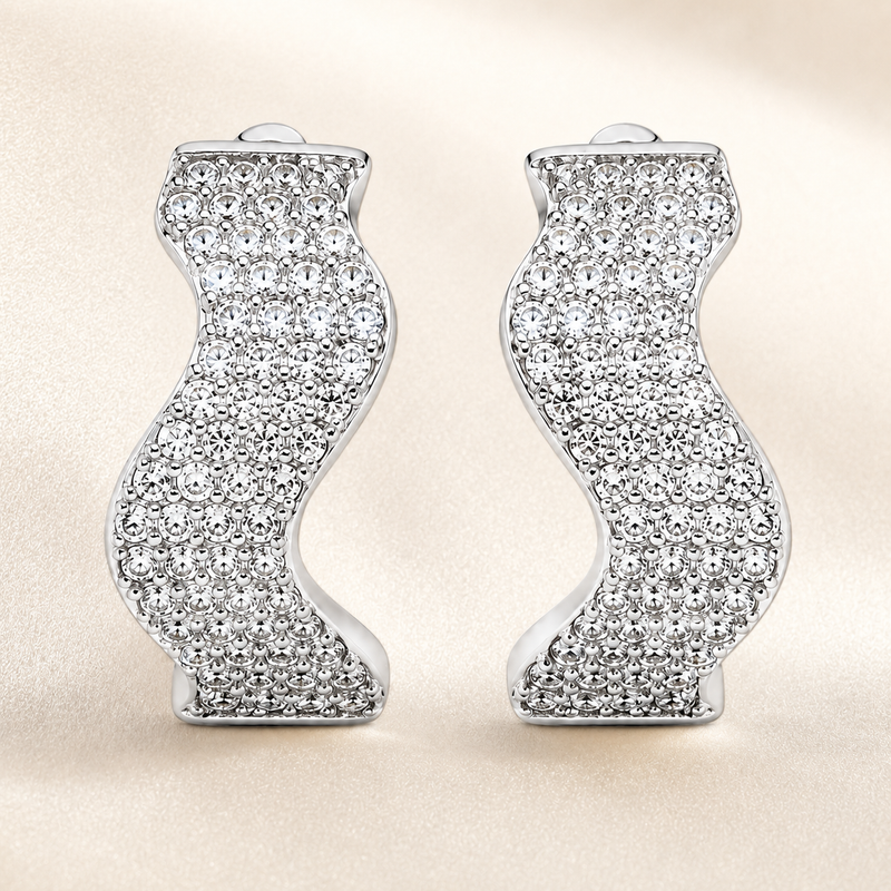 Starlit Wave Huggie Earrings