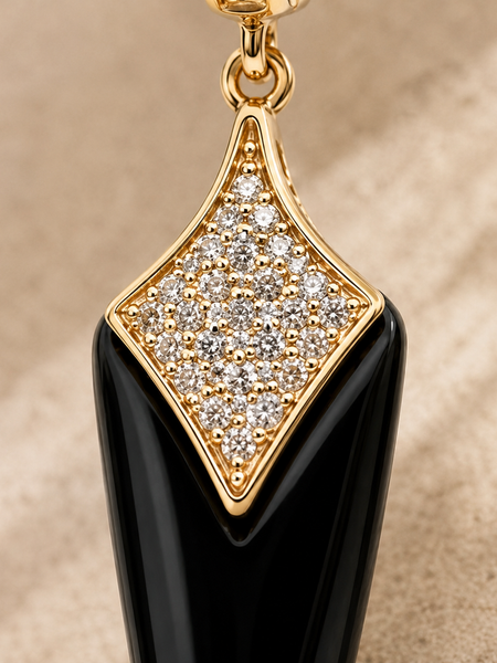 Noir Prism Drop Earrings