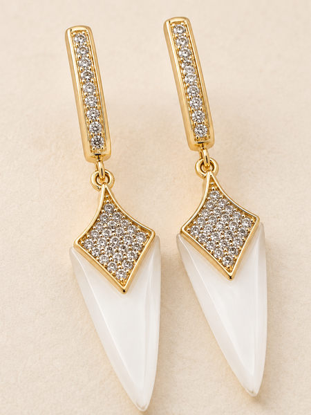 Ivory Prism Drop Earrings