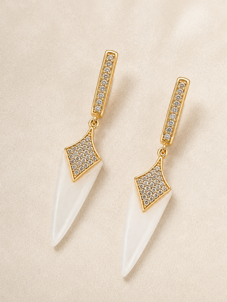 Ivory Prism Drop Earrings