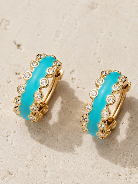 Azure Glow Hoops