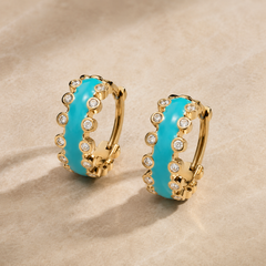 Azure Glow Hoops