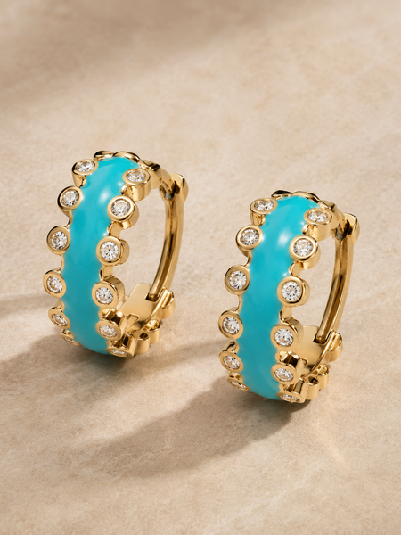 Azure Glow Hoops