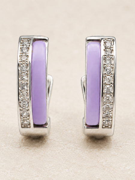 Violet Edge Hoops