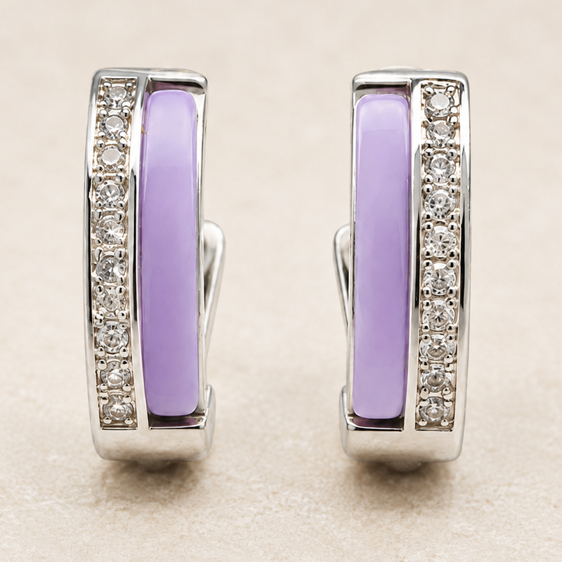 Violet Edge Hoops