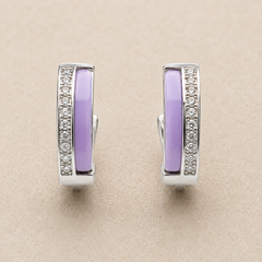 Violet Edge Hoops
