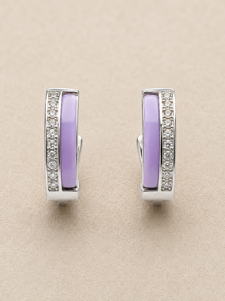 Violet Edge Hoops