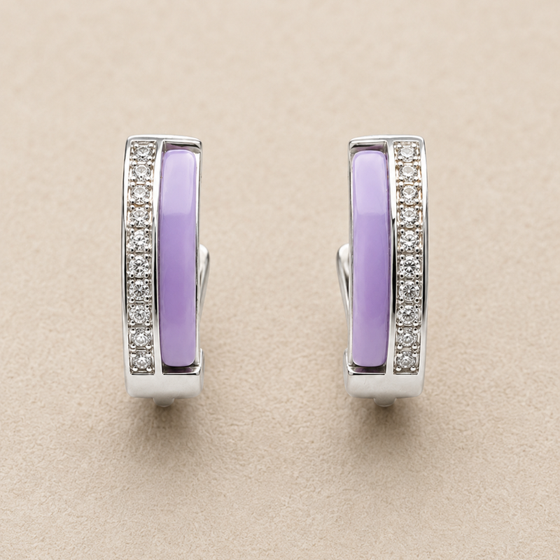 Violet Edge Hoops