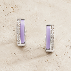Violet Edge Hoops