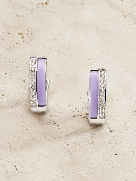 Violet Edge Hoops
