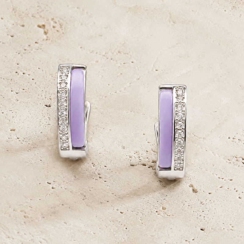 Violet Edge Hoops