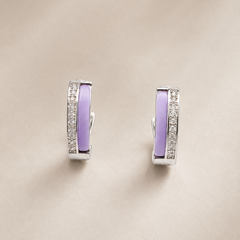 Violet Edge Hoops