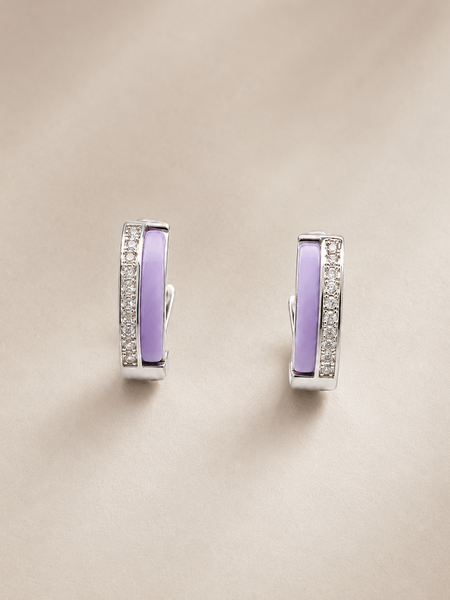 Violet Edge Hoops