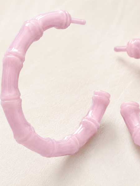 Blush Bamboo Hoops