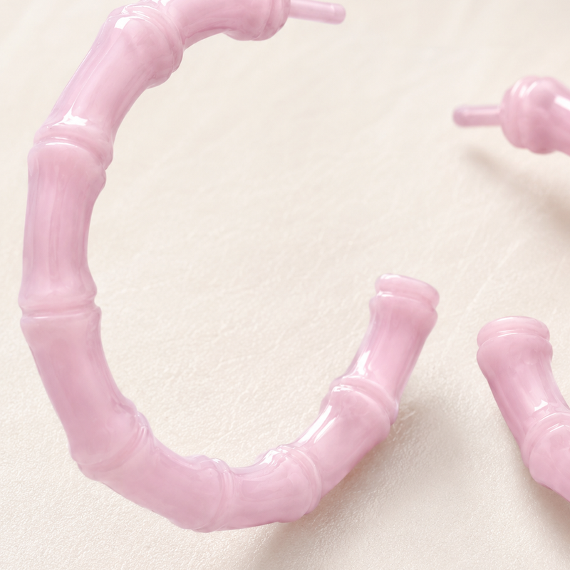 Blush Bamboo Hoops
