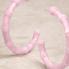 Blush Bamboo Hoops