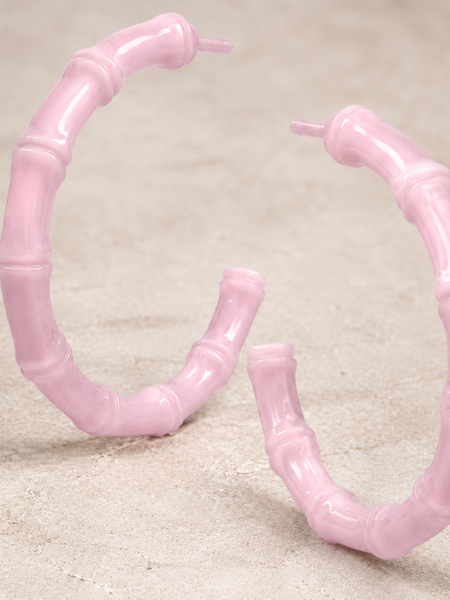 Blush Bamboo Hoops