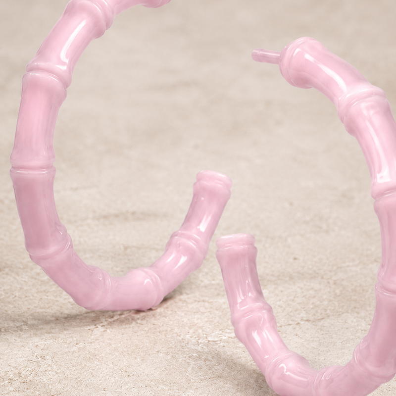 Blush Bamboo Hoops