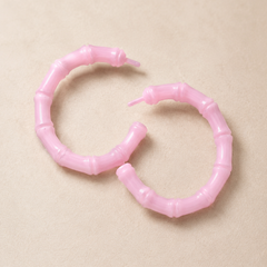 Blush Bamboo Hoops