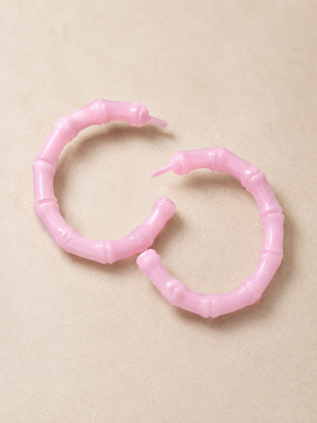 Blush Bamboo Hoops