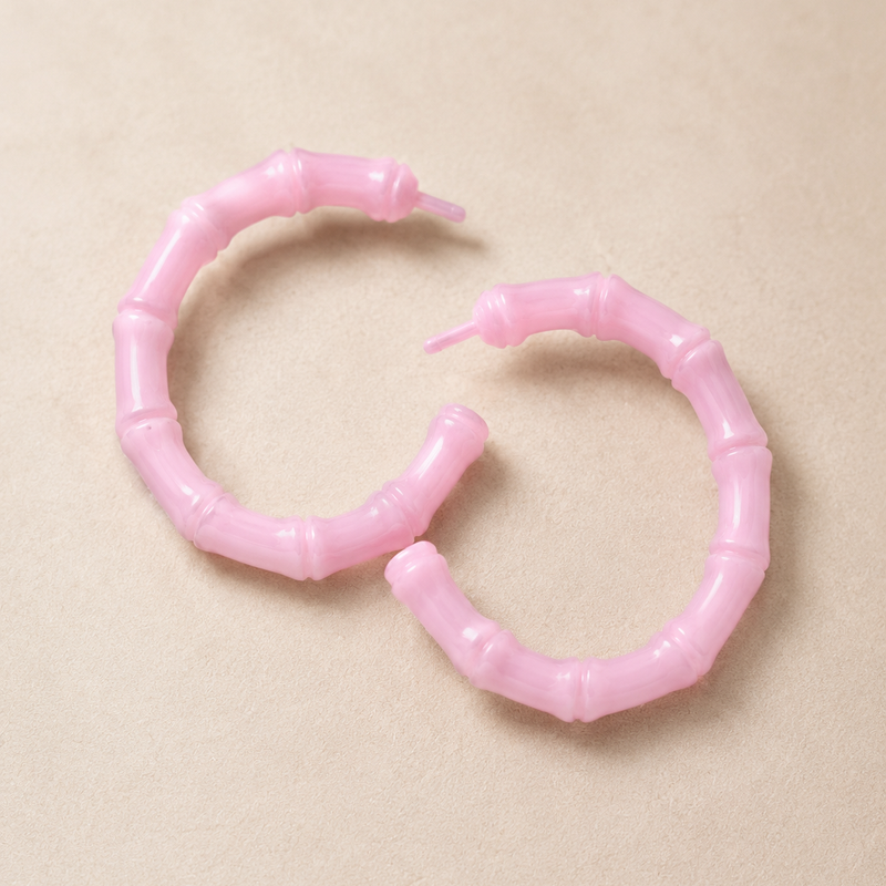 Blush Bamboo Hoops