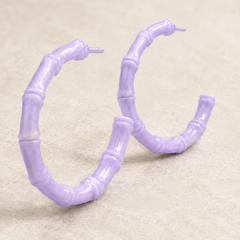 Lavender Bamboo Hoops