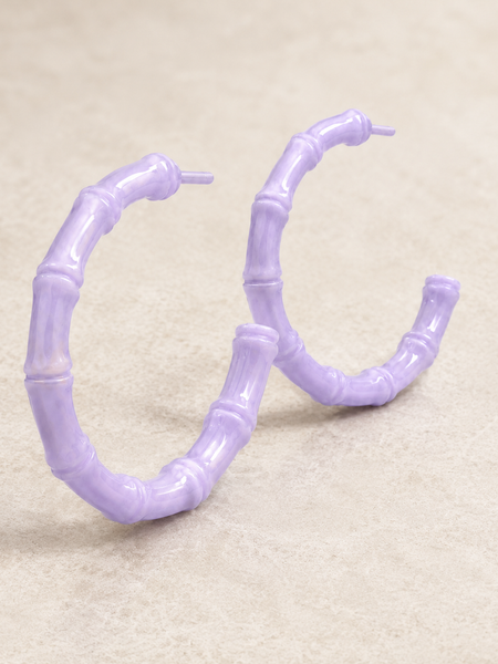 Lavender Bamboo Hoops