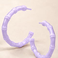 Lavender Bamboo Hoops