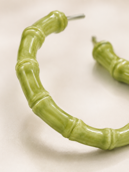 Matcha Bamboo Hoops