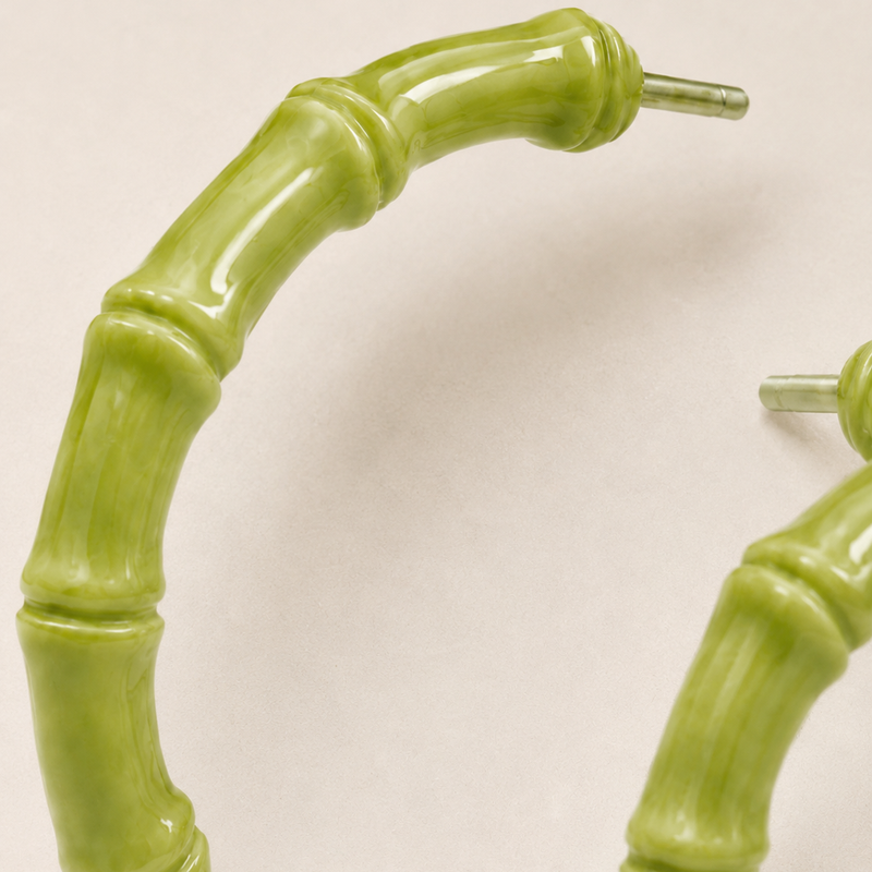 Matcha Bamboo Hoops
