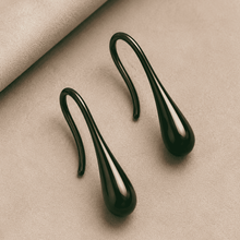 The Green Apple Mini Huggies — Gold Plated Emerald Drop Huggie Earrings by House of Zena, side angle