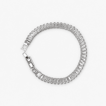 The Ice Cube Tennis Bracelet — Gold Plated Baguette Tennis Bracelet by House of Zena, close-up detail