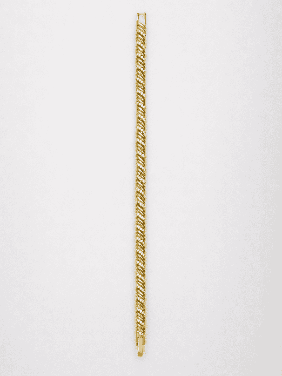 The French Churro Rope Chain — Gold Plated Seraphine Twist Bracelet by House of Zena, worn on model