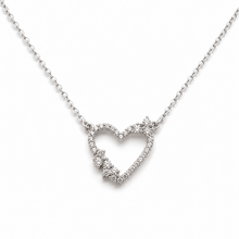 The "Wear Your Heart" Floating Pendant — Gold Plated Open Heart Necklace by House of Zena, flat lay